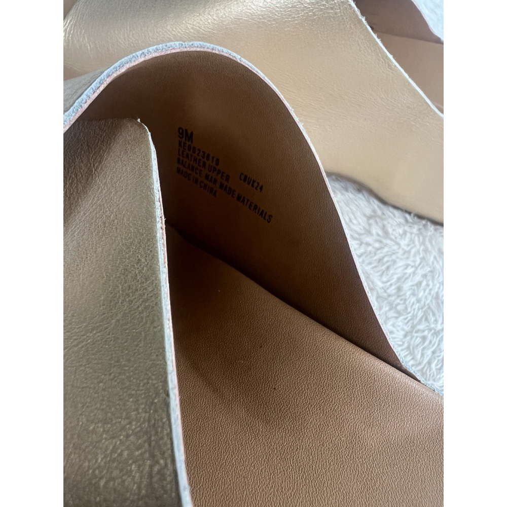 Kork-Ease Sz 9 Brushed Gold York Leather Buckle Platform Slide Sandals NWT - Picture 10 of 16